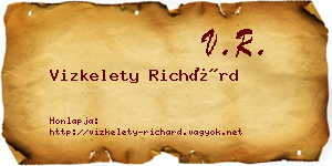 Vizkelety Richárd névjegykártya