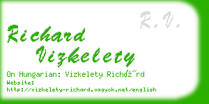 richard vizkelety business card